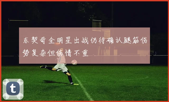 东契奇全明星出战仍待确认腿筋伤势复杂但伤情不重